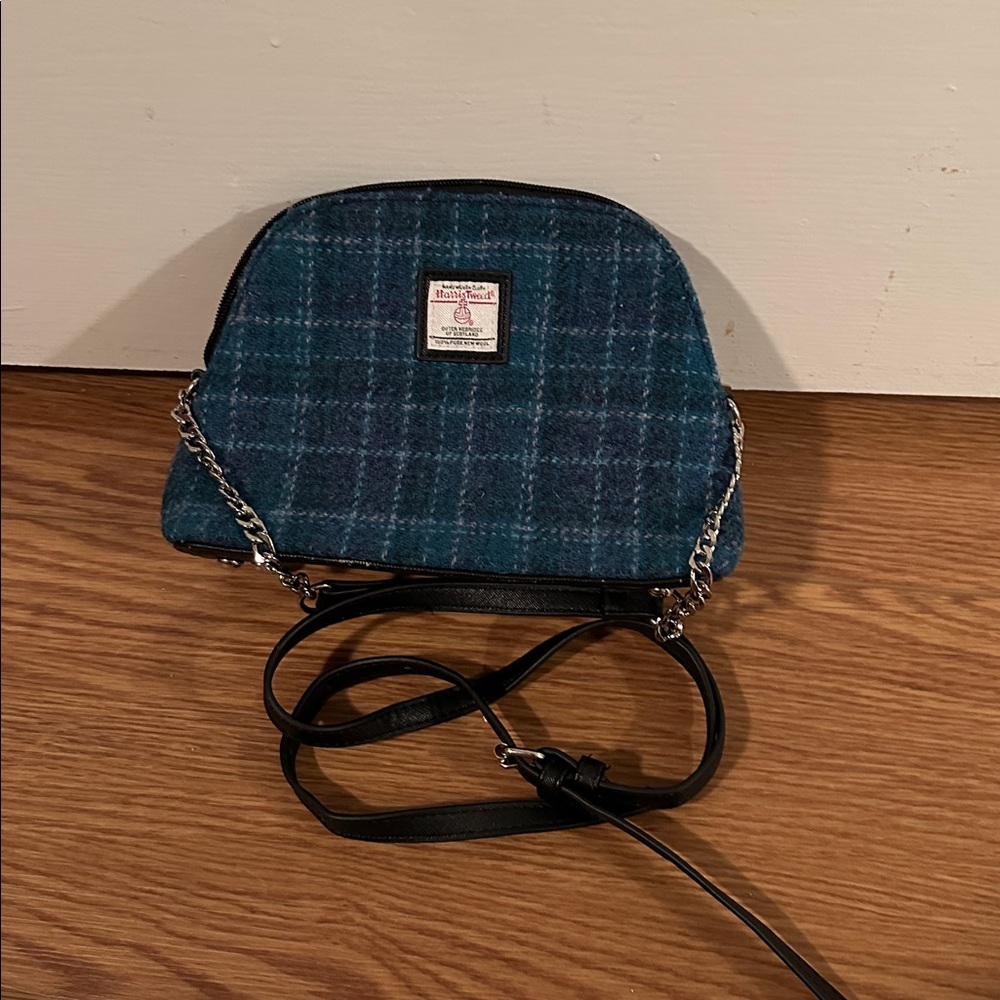 Harris Tweed Wool old money crossbody bag purse plaid
